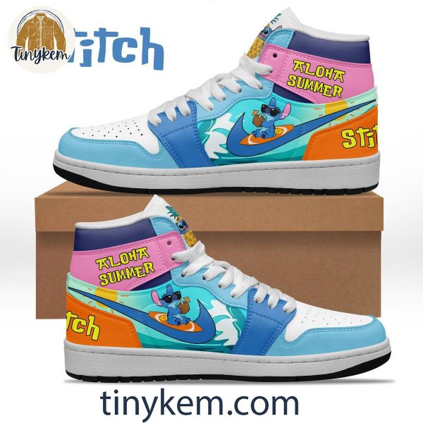 Stitch Aloha Summer Air Jordan 1 High Top Shoes