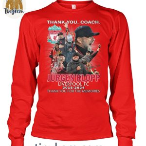 Thank You Coach Jurgen Klop With Liverpool FC 2015 2024 T Shirt 4 wOsZk