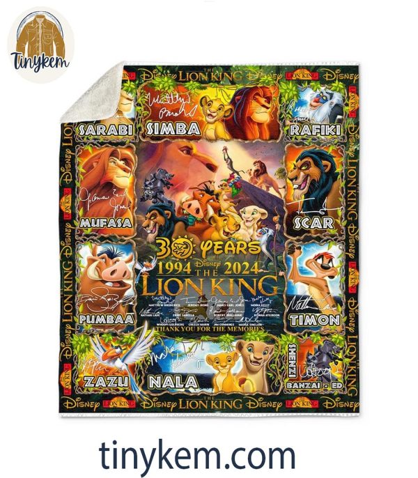 The Lion King 30 Years Anniversary 1994-2024 Fleece Blanket