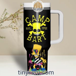 The Simpsons 40Oz Tumbler Camp Bart2B3 kgkPY