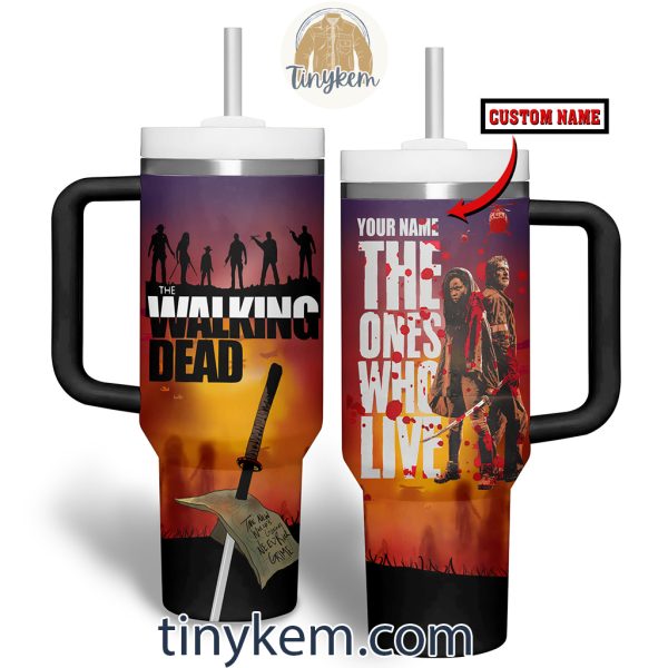 The Walking Dead Customized 40 Oz Tumbler: The Ones Who Live