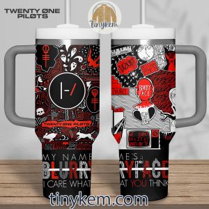 Twenty One Pilots 40Oz Tumbler With Handle: I Care What You Think