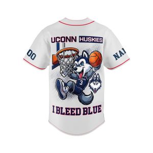 Uconn Huskies NCAA Champions 2024 Customized Baseball Jersey White Navy2B3 ECN1W