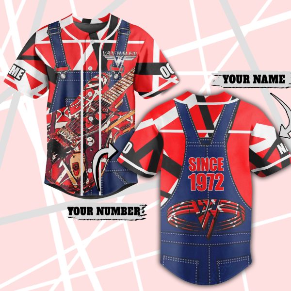 Van Halen Customized Baseball Jersey