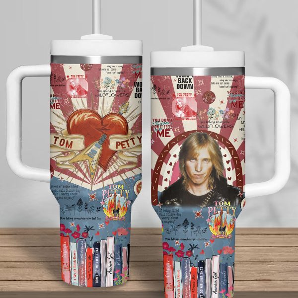 Vintage Tom Petty 40Oz Tumbler With Handle