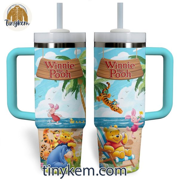 Winnie the Pooh 40Oz Tumbler With Handle: Gift for Kids on Summer