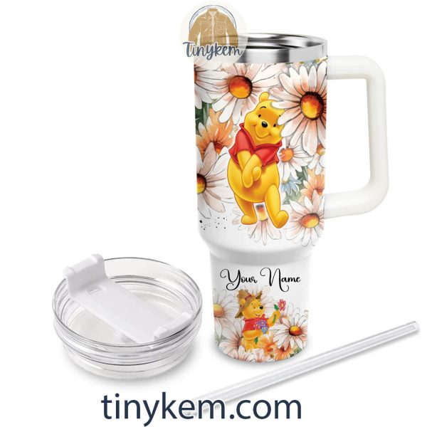 Winnie the Pooh Daisy Flowers Customized 40Oz Tumbler