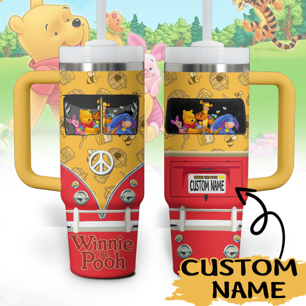 Winnie the Pooh In Bus Customized 40Oz Tumbler