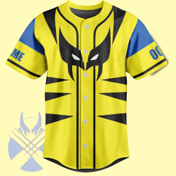 Wolverine Costume Customized Baseball Jersey