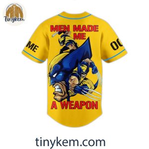 Wolverine Men Made Me A Weapon Custom Baseball Jersey 3 jT8vA