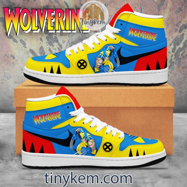 Wolverine X-men Customized Air Jordan 1 High Top Shoes