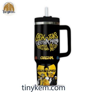 Wu tang Clan Customized 40Oz Black Tumbler With Handle 3 IQFrW