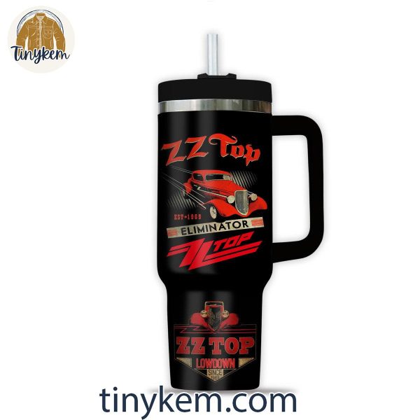 Zz Top Eliminator Customized 40Oz Black Tumbler With Handle