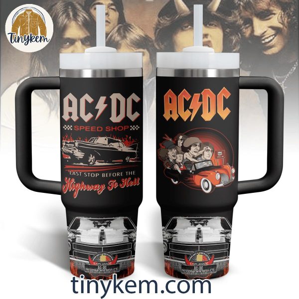 AC/DC 40OZ Tumbler: Last Stop Before The Highway To Hell
