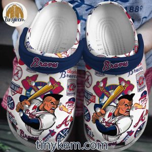 Atlanta Braves Customized 40 Oz Tumbler: Fear The Chop White/Navy