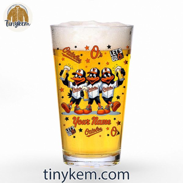 Baltimore Orioles Custom 16OZ Beer Glass Cup