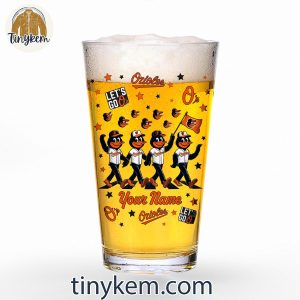 Baltimore Orioles Custom 16OZ Beer Glass Cup 8 InPTY