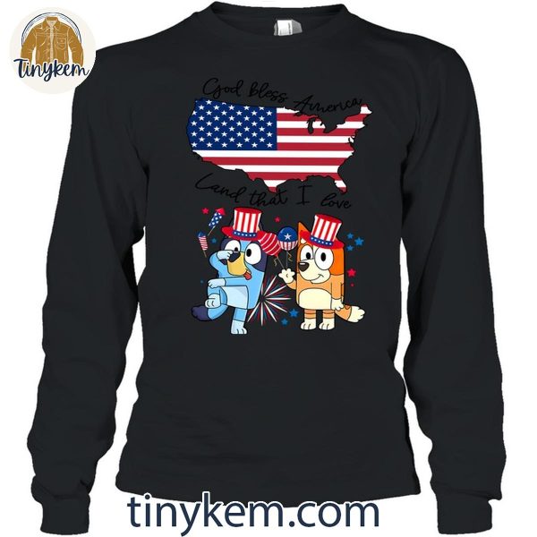 Bluey God Bless America Land That I Love Shirt