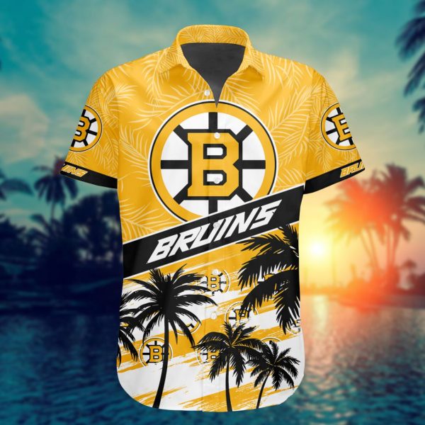 Boston Bruins Summer Design Button Shirt