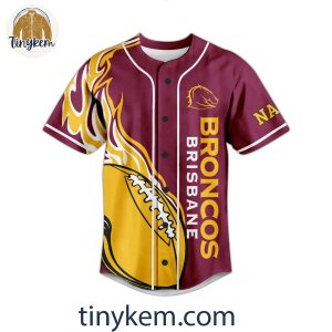 Brisbane Broncos Personalized Baseball Jersey