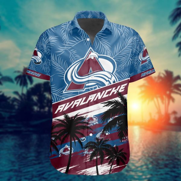 Colorado Avalanche Summer Design Button Shirt