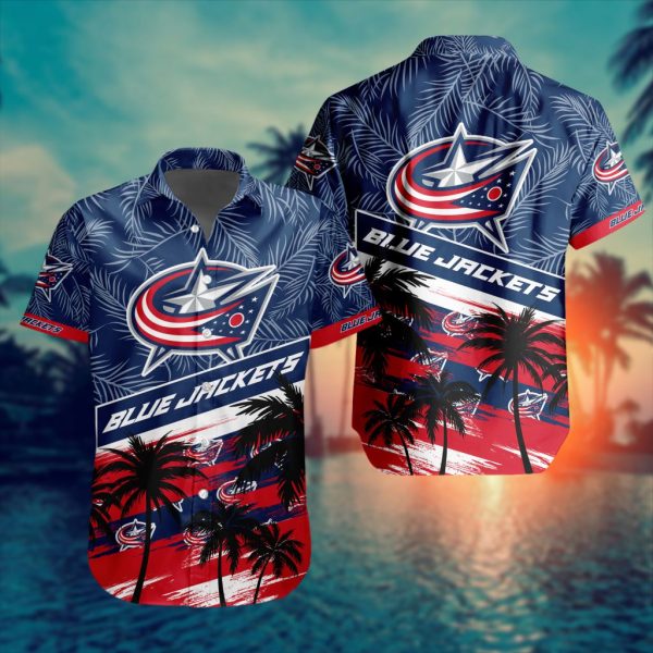 Columbus Blue Jackets Summer Design Button Shirt