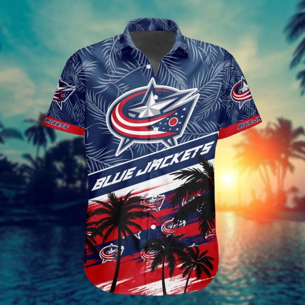 Columbus Blue Jackets Summer Design Button Shirt