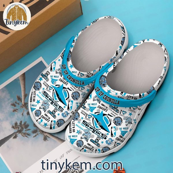 Cronulla Sharks Themed Casual Crocs – Comfort Slip-On Clogs