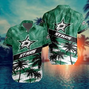 Dallas Stars Summer Design Button Shirt