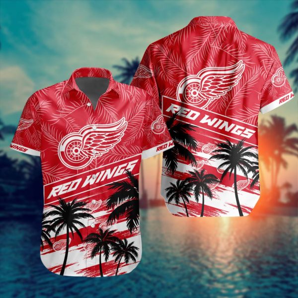 Detroit Red Wings Summer Design Button Shirt