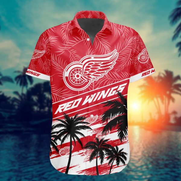 Detroit Red Wings Summer Design Button Shirt