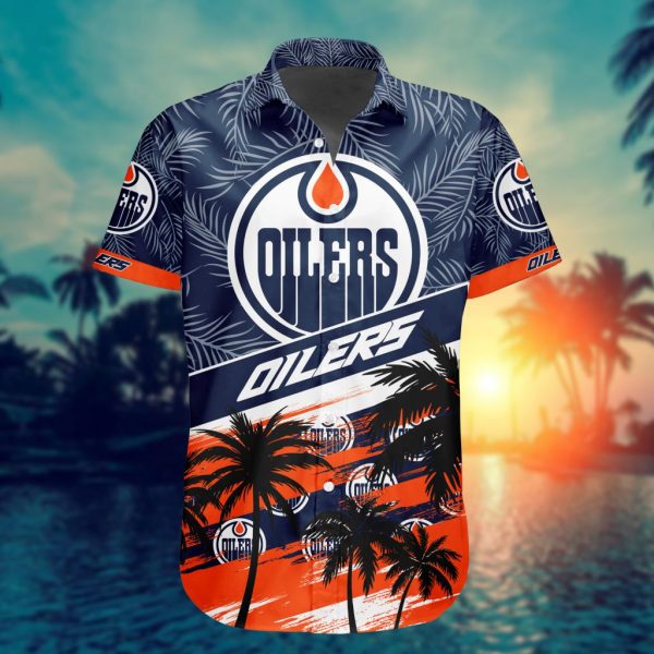 Edmonton Oilers Summer Design Button Shirt