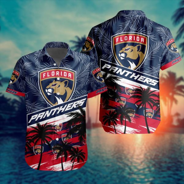 Florida Panthers Summer Design Button Shirt