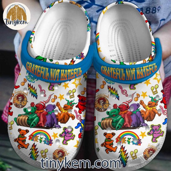 Grateful Dead Crocs Clogs With Bundle Bears Icons