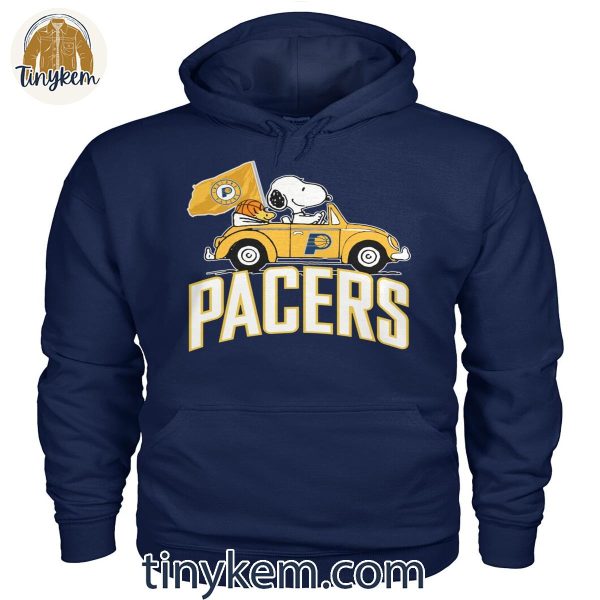 Indiana Pacers and Snoopy Driving Car Shirt