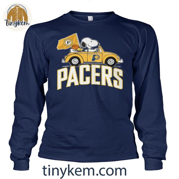 Indiana Pacers and Snoopy Driving Car Shirt