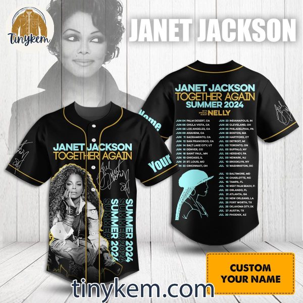 Janet Jackson Together Again Summer 2024 Tour Custom Baseball Jersey