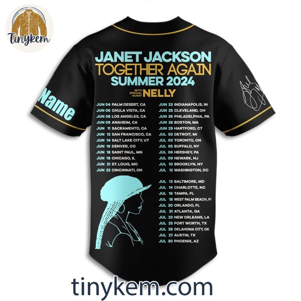 Janet Jackson Together Again Summer 2024 Tour Custom Baseball Jersey