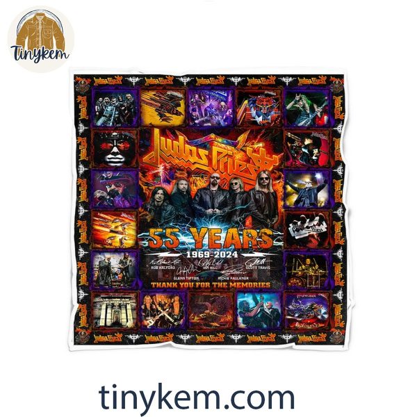 Judas Priest 55 Years Anniversary Quilt Blanket