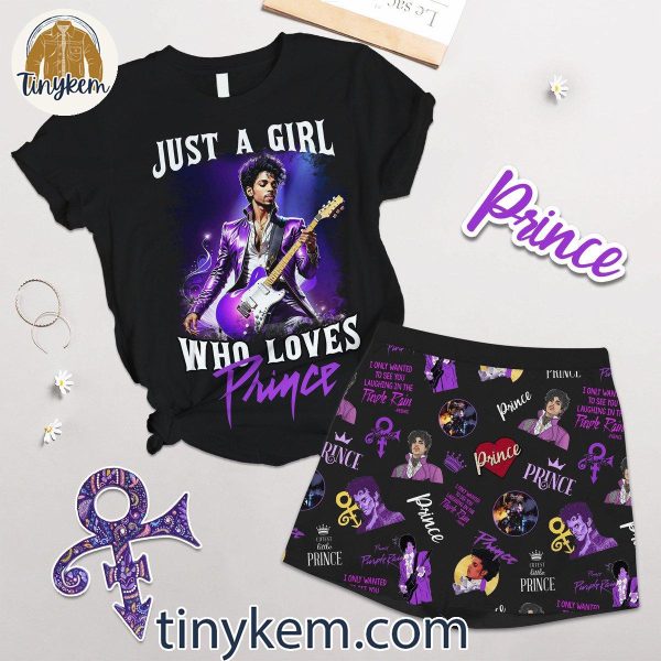 Just A Girl Who Loves Prince Tshirt and Shorts Set