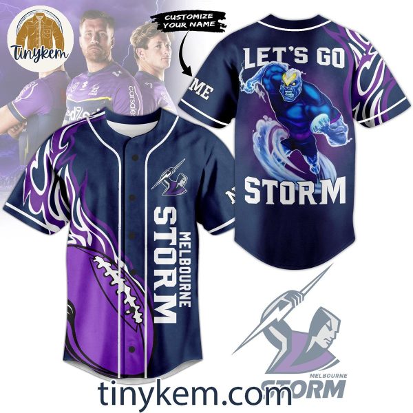 Melbourne Storm Personalized Baseball Jersey
