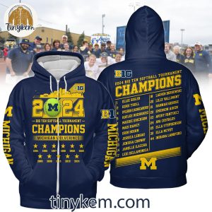 Michigan Wolverines Big Ten Softball Tournament 2024 Champions Shirt 6 W3GSS