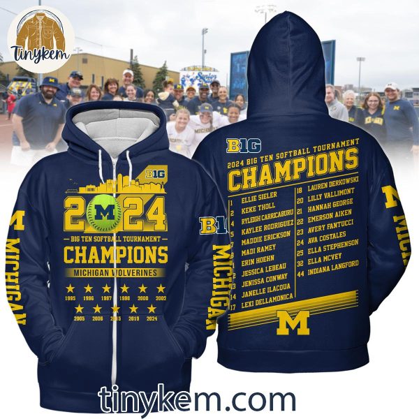 Michigan Wolverines Big Ten Softball Tournament 2024 Champions Shirt