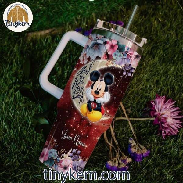 Mickey Mouse Custom 40OZ Tumbler: I Love You To The Moon And Back