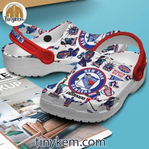 NY Rangers Hockey Crocs Comfortable Team Slides 4 3EtHv