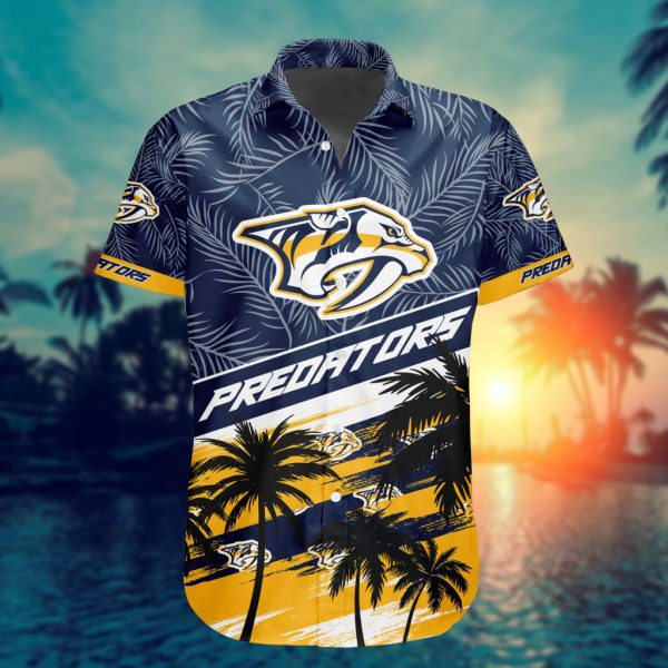 Nashville Predators Summer Design Button Shirt