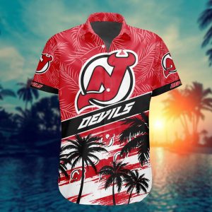 New Jersey Devils Summer Design Button Shirt