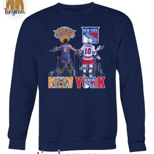 New York Knicks Brunson x NY Rangers Panarin T Shirt 3 SkoEI