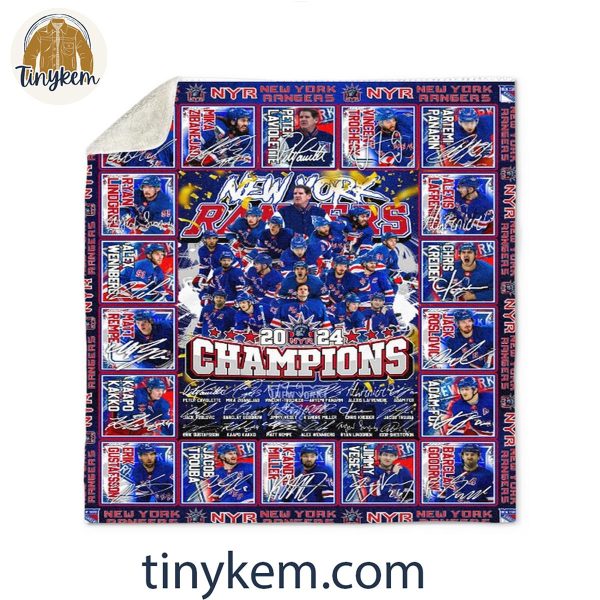 New York Rangers 2024 Champions Quilt Blanket
