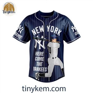 New York Yankees Here Come The Yankees Personalized Baseball Jersey